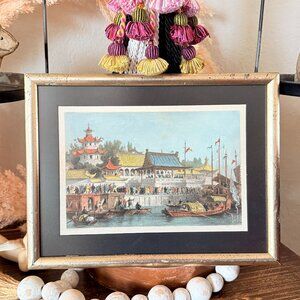 Antique 1850's Colored Engraving of the Ancient Empire China by Thomas Allom